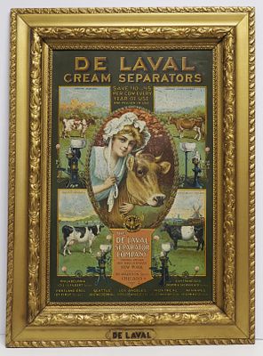 DeLaval Cream Separator green sign. 30"x41" SST DeLaval Cream Separator green sign in wood 