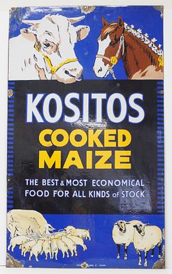 Kositos Cooked Maize livestock food sign. 30"x50" SSP Kositos Cooked Maize livestock food sign 