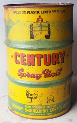 50-gallon barrel for Century Spray Unit with good color and graphics * * NOT ELIGIBLE FOR 