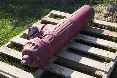 Cast iron fire hydrant, 49"H * * NOT ELIGIBLE FOR IN-HOUSE SHIPPING. Please contact the auction 