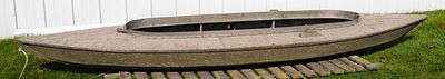 Wooden rowboat with 2 oars, 13'5"L x 3"W * * NOT ELIGIBLE FOR IN-HOUSE SHIPPING. Please contact 