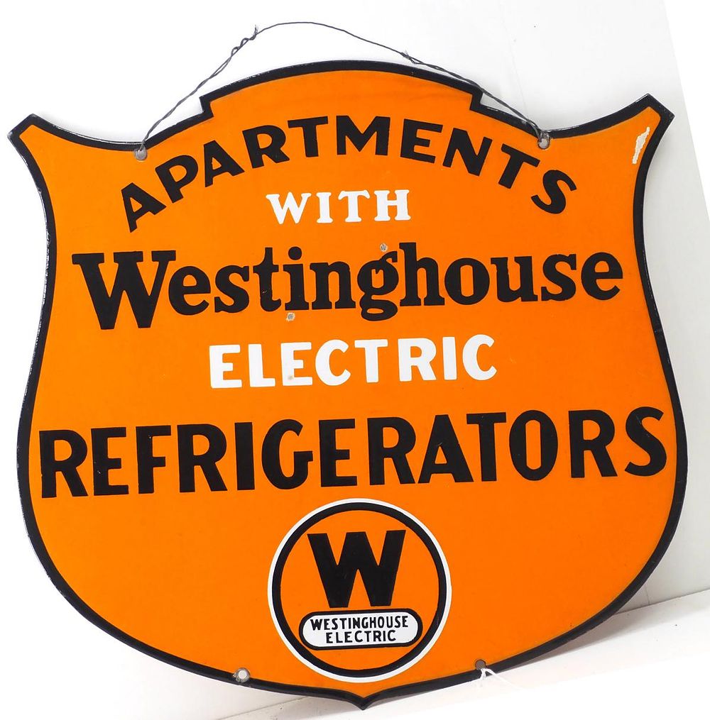 Lot 156: Westinghouse Electric Refrigerators sign