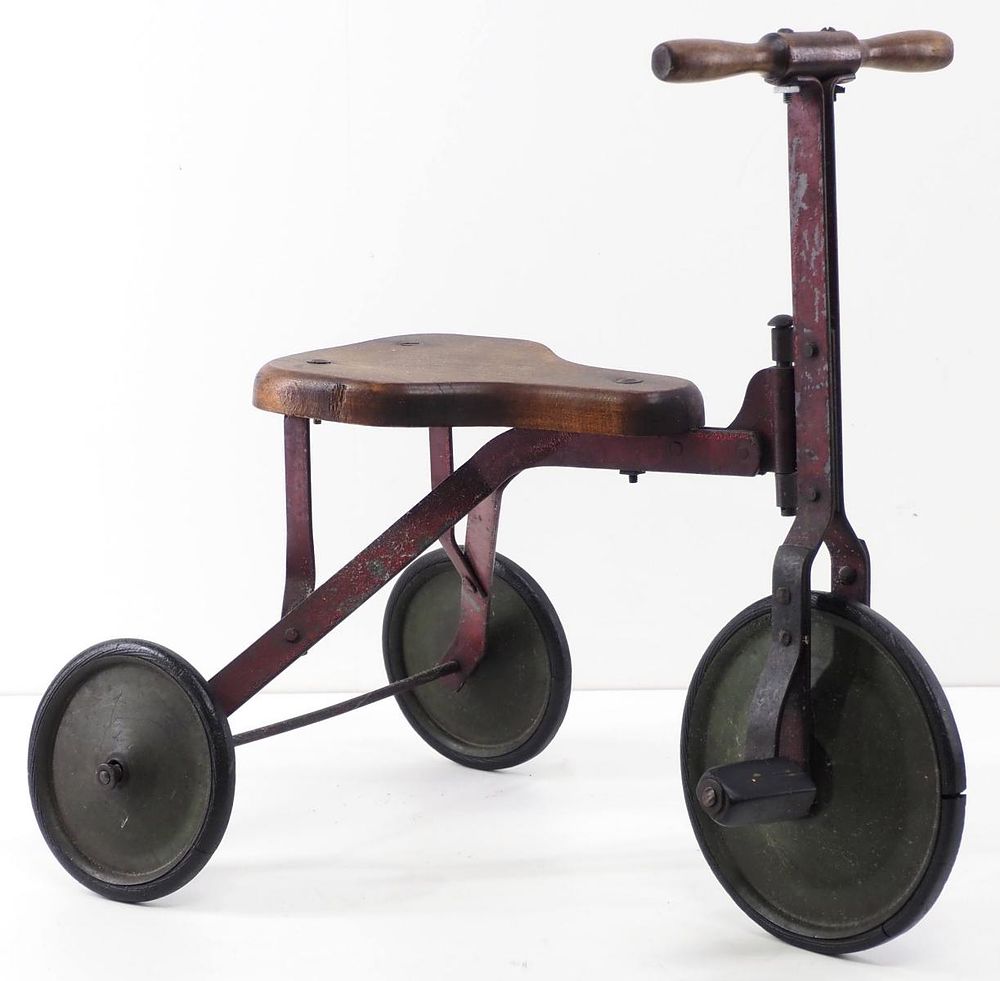 Lot 183: Early primitive child's tricycle