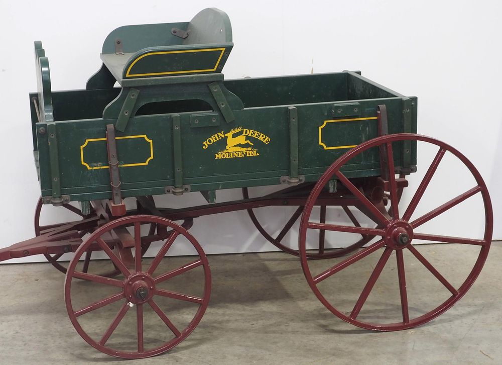 Lot 186: John Deere wooden goat wagon
