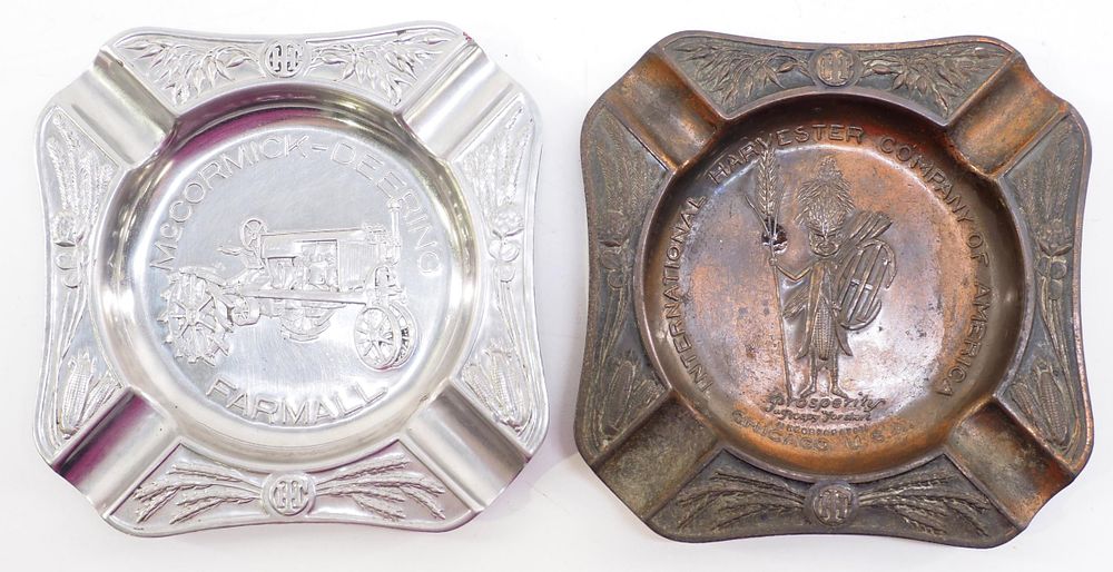 Lot 203: (2) Advertising ash trays