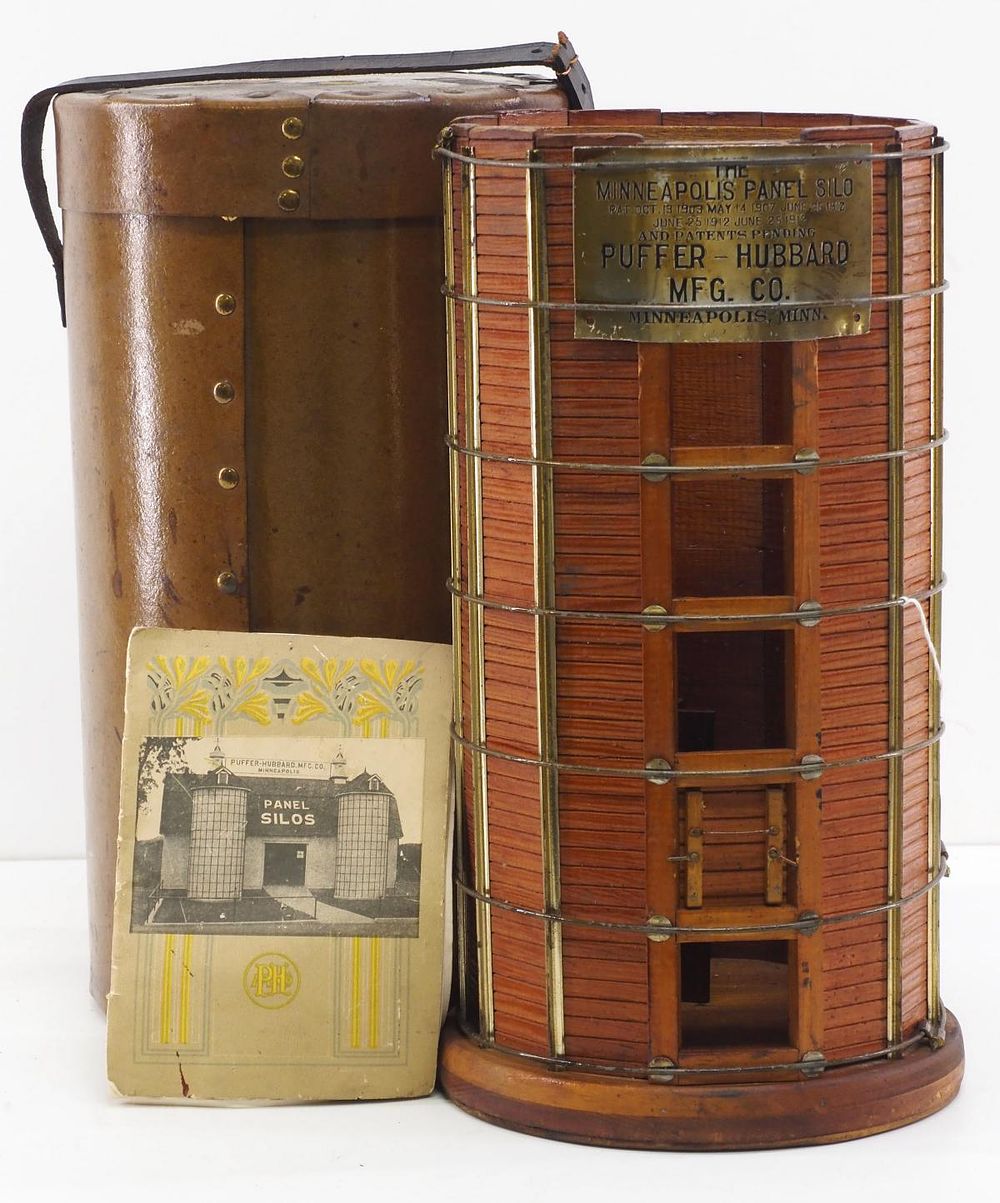 Lot 210: Salesman sample Puffer Hubbard wooden silo