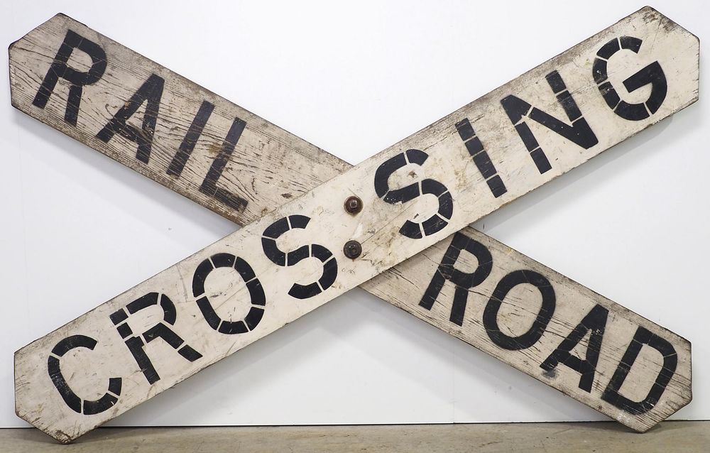 Lot 226: Early Railroad Crossing sign