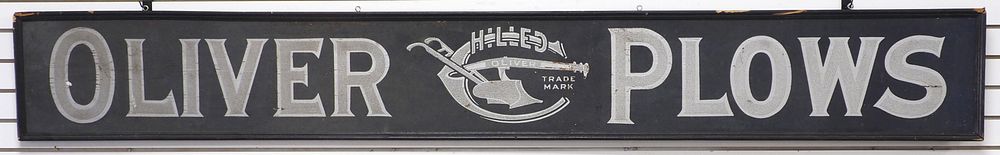 Lot 230: Oliver Plows sign