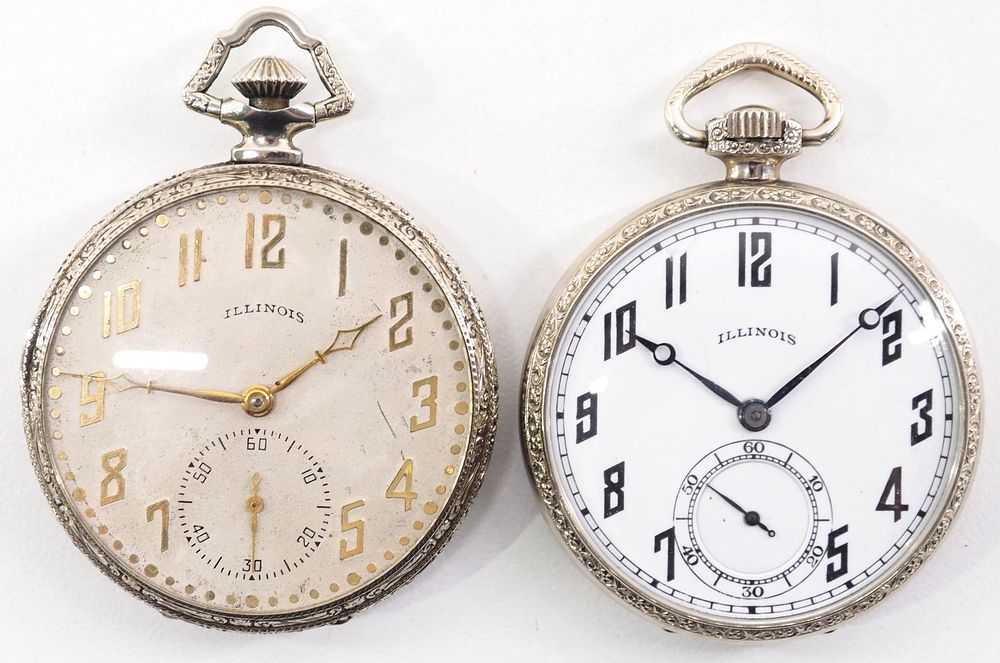Lot 232: (2) Illinois 17J pocket watches