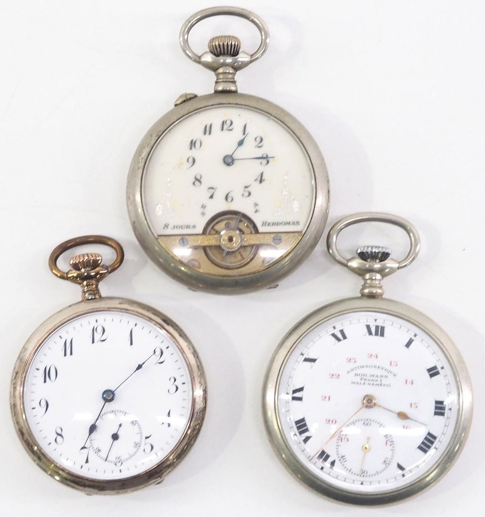 Lot 238: (3) Foreign pocket watches