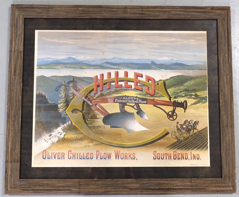 Lot 247: Oliver Chilled Plow Works paper lithograph