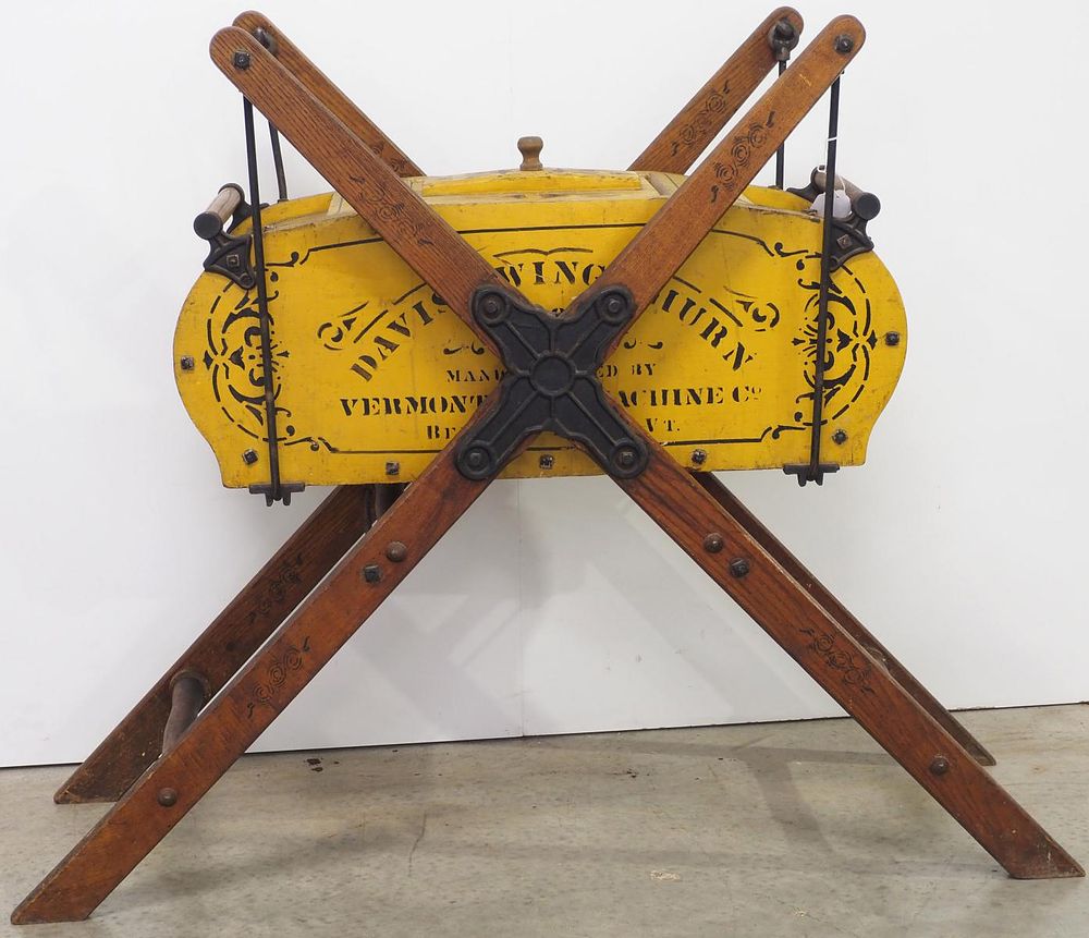 Lot 253: Davis No.2 Swinging Churn on stand