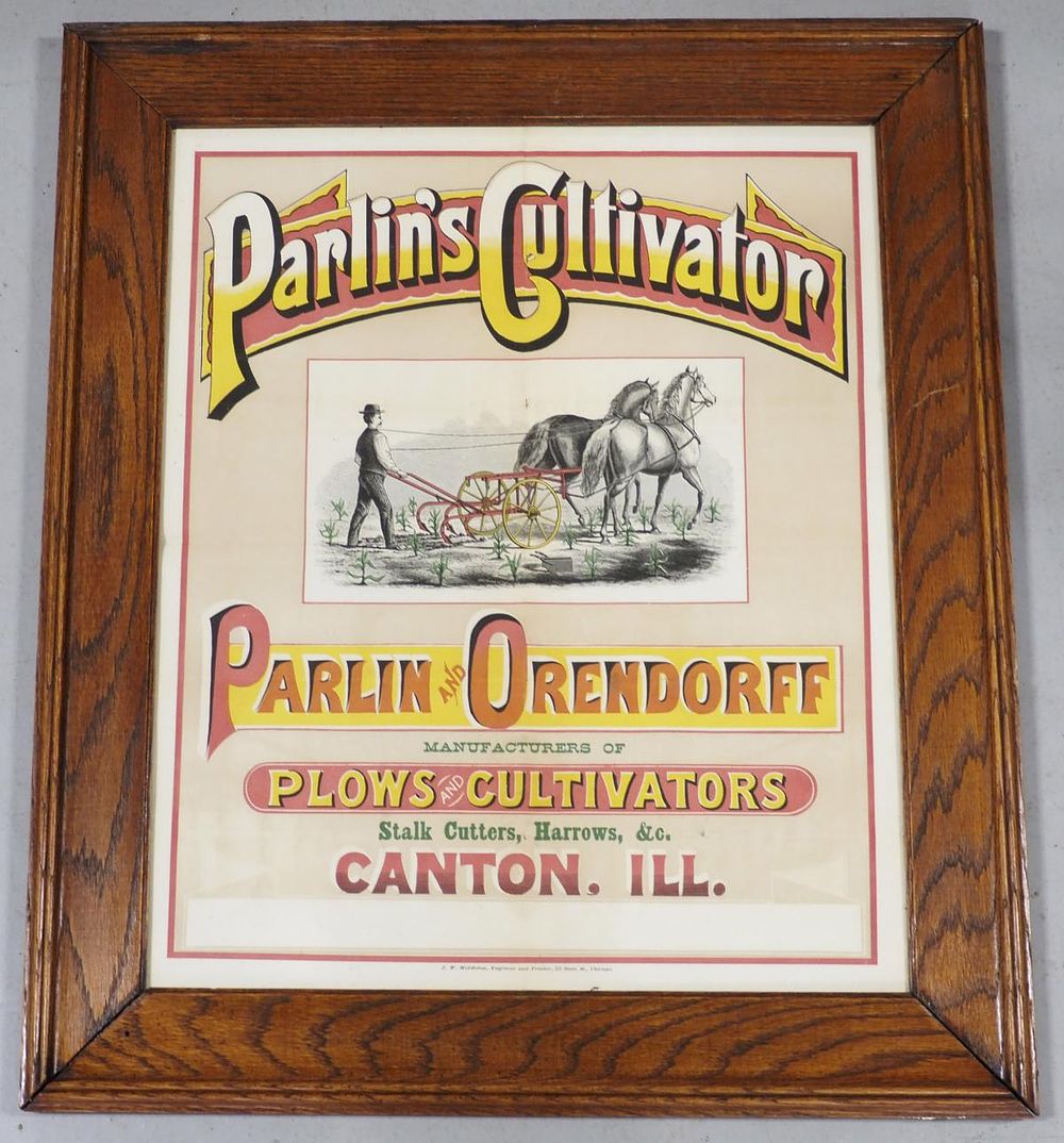 Lot 265: Parlin & Orendorff's "Parlin's Cultivator" litho