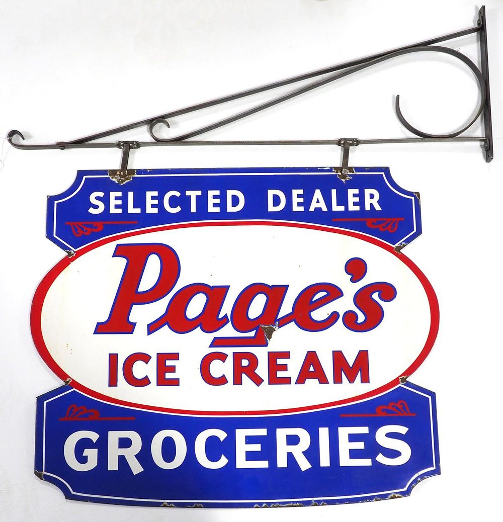Lot 270: Page's Ice Cream Groceries sign, WOW!