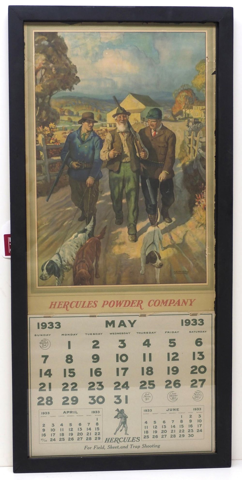 Lot 276: 1933 Hercules Powder Company calendar