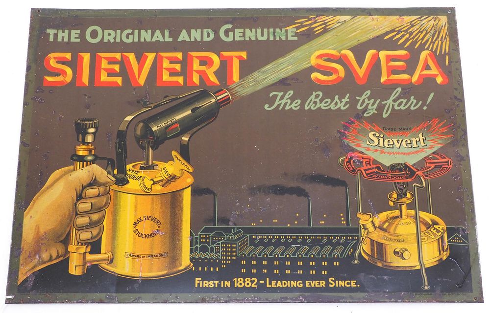 Lot 280: Sievert Svea blow torch sign