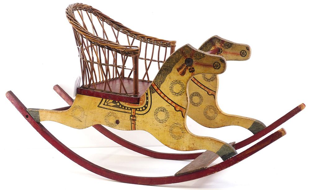 Lot 303: Wooden rocking horse