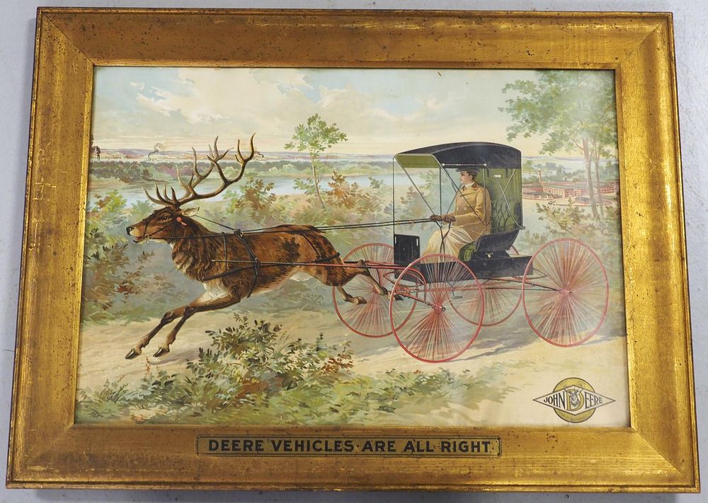 Lot 316: John Deere "Deere Vehicles Are All Right" litho
