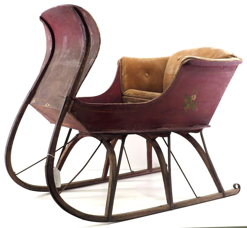 Lot 321: Early wooden sleigh