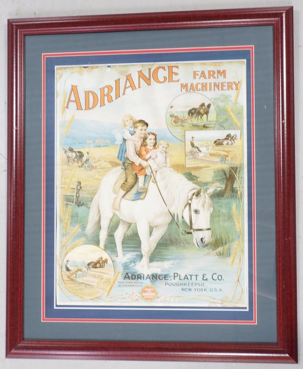 Lot 322: 1902 Adriance Farm Machinery paper litho