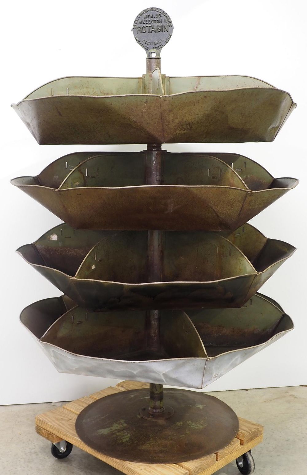 Lot 327: "Rotabin" Sectional Rotating Steel Bin display
