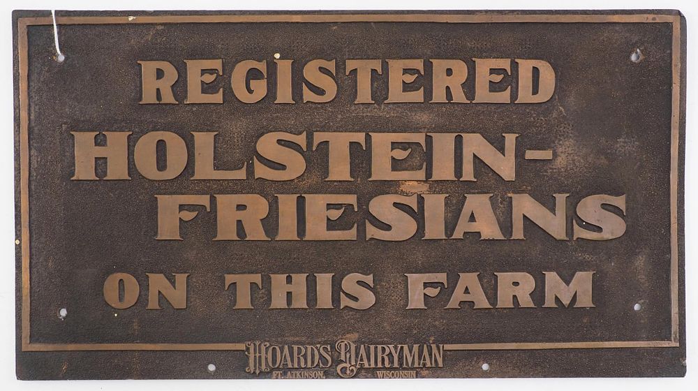 Lot 330: 1940 Registered Holstein-Friesians sign
