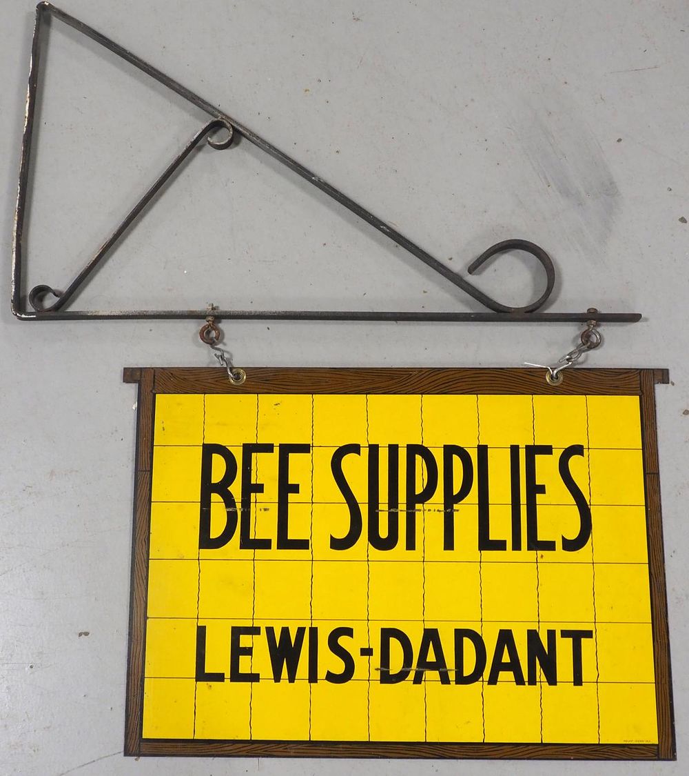Lot 335: Bee Supplies sign with hanger