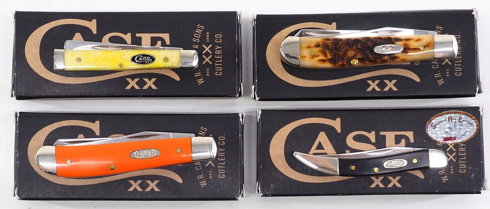 Lot 350: (4) NIB Case pocket knives