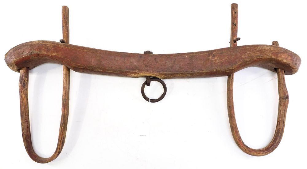 Lot 371: Wooden ox yoke