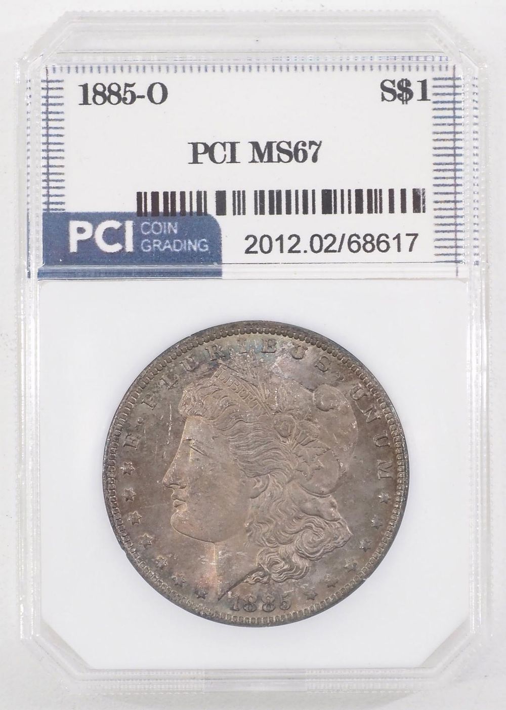 Lot 383: 1885-O Morgan silver dollar, MS-67