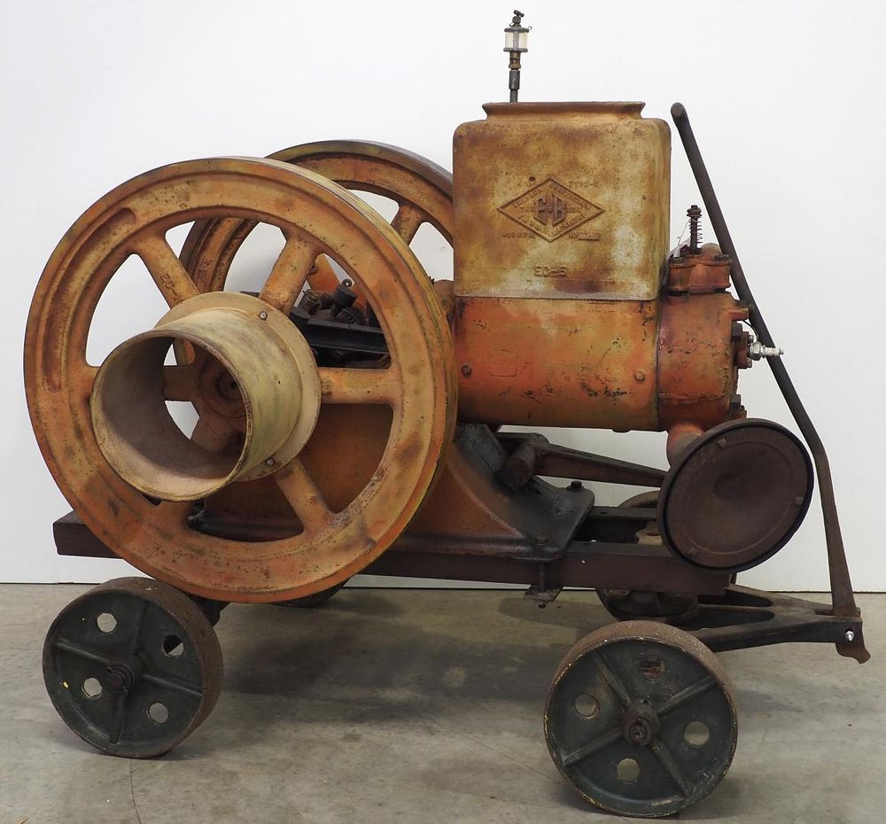 Lot 418: Emerson-Brantingham 5hp engine on cart