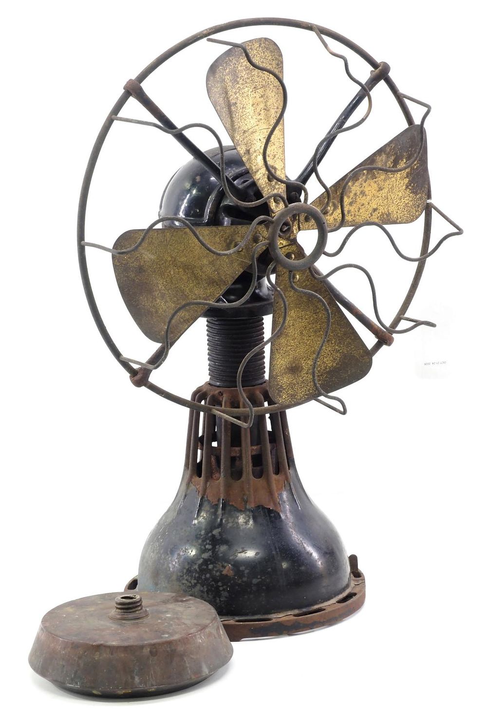Lot 468: Lake Breeze brass blade fan, VERY RARE!