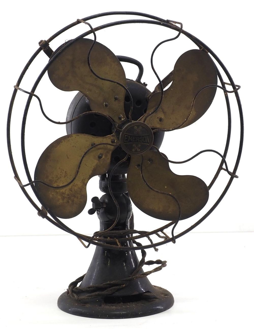 Lot 472: Emerson Type 24646 brass blade electric fan