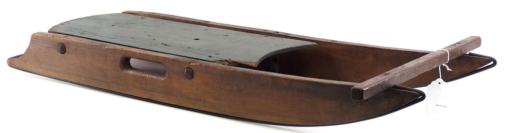 Lot 473: Early wooden child's sled