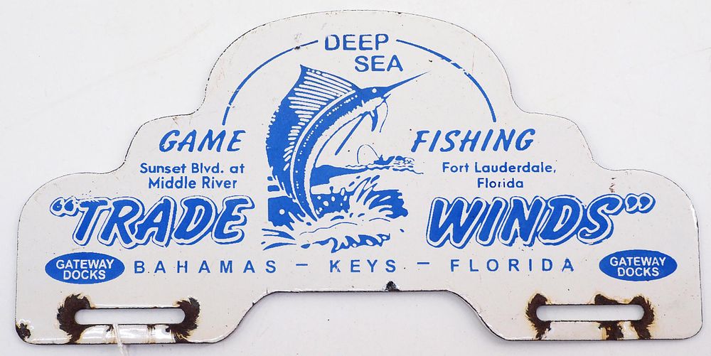 Lot 608: Bahamas-Keys-Florida license plate topper