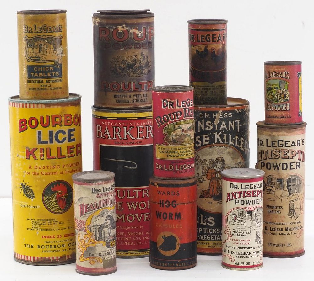 Lot 618: Country store animal powders