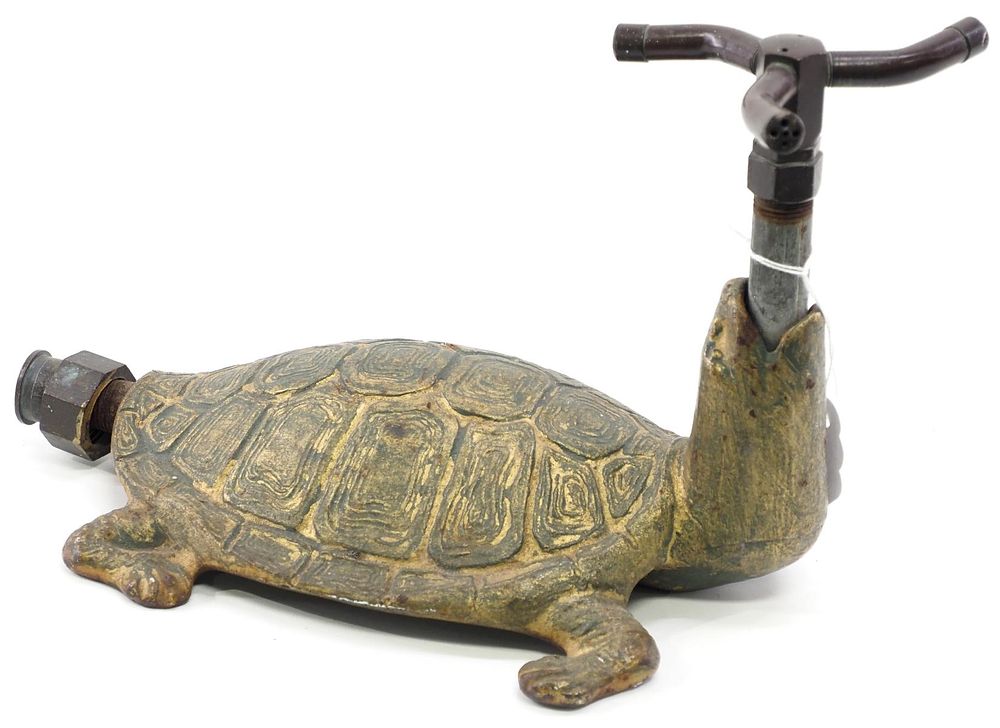 Lot 629: Cast iron turtle-shaped sprinkler