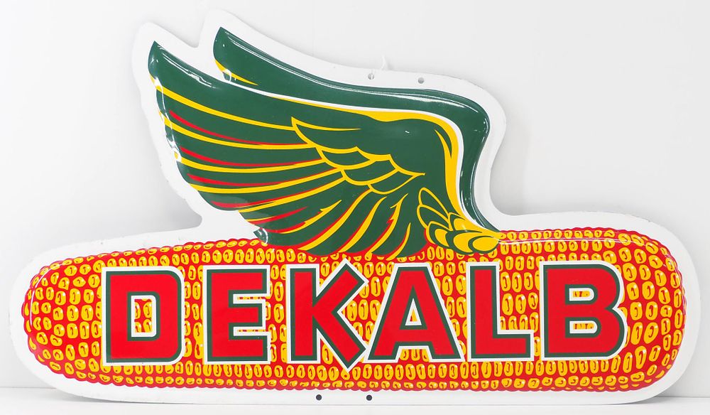 Lot 683: DeKalb flying ear of corn sign (flying right)