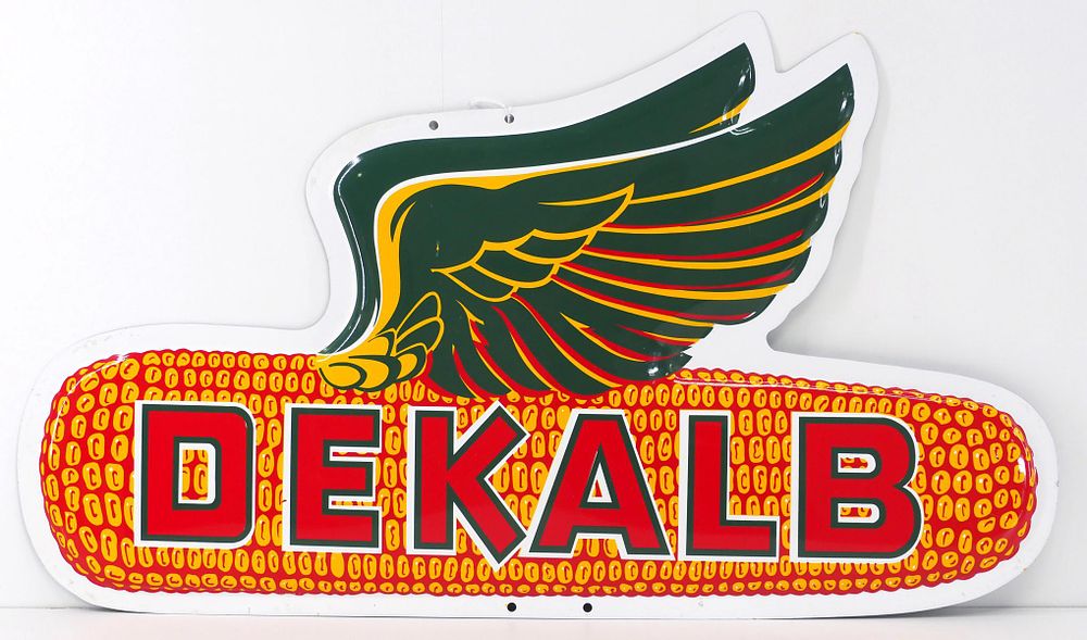 Lot 684: DeKalb flying ear of corn sign (flying left)