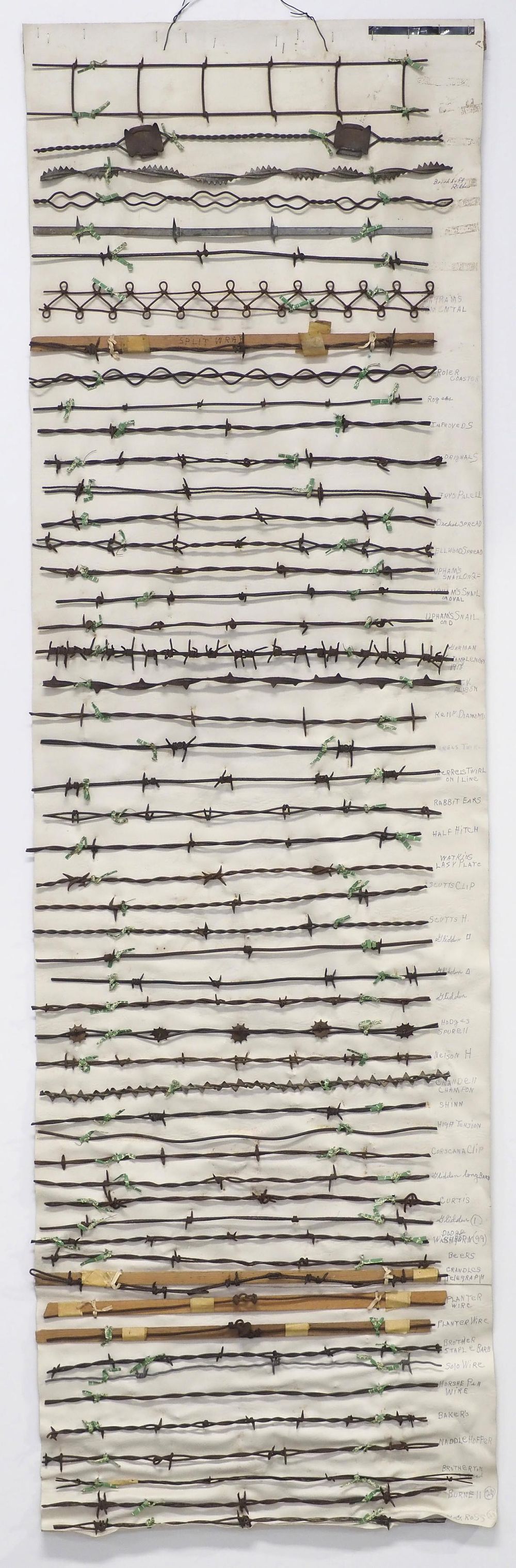 Lot 695: Hanging barb wire display