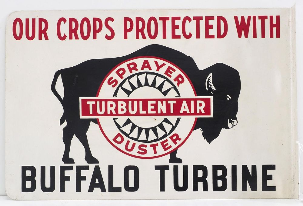 Lot 698: Buffalo Turbine flanged sign