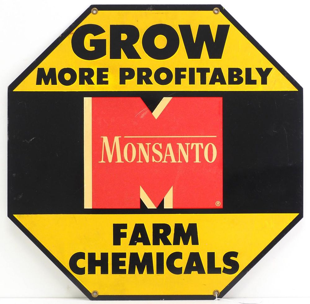 Lot 784: Monsanto Farm Chemicals reflective sign