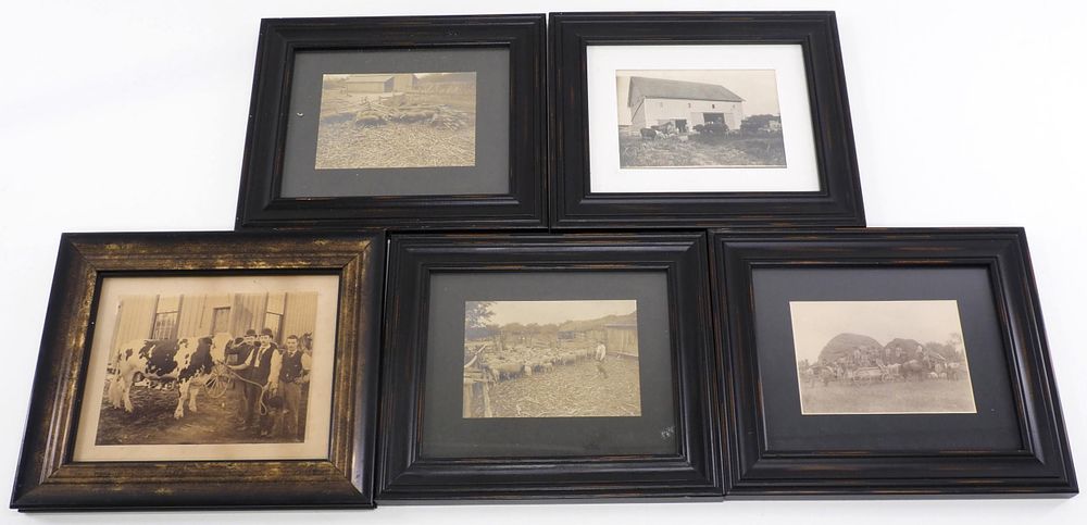 Lot 813: (5) Framed farm photographs
