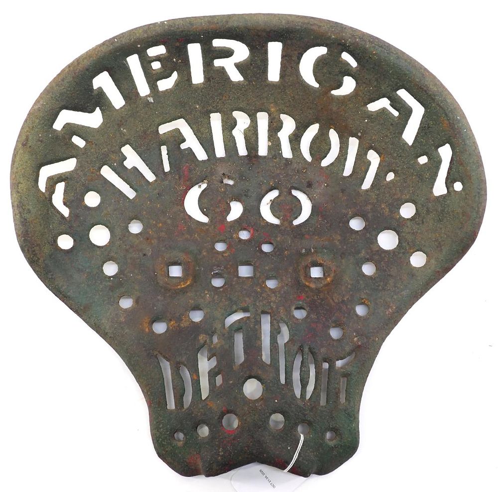Lot 849: American Harrow Co. cast iron seat