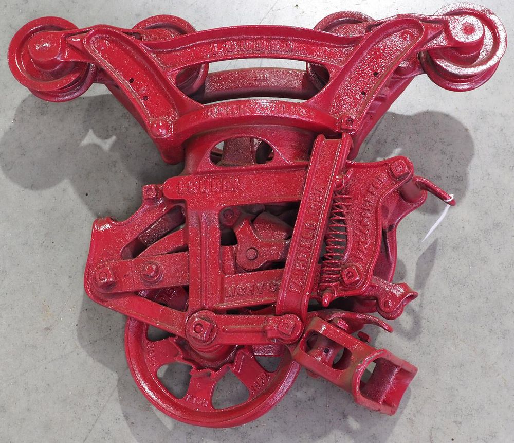 Lot 883: Louden Carry-All cast iron hay car