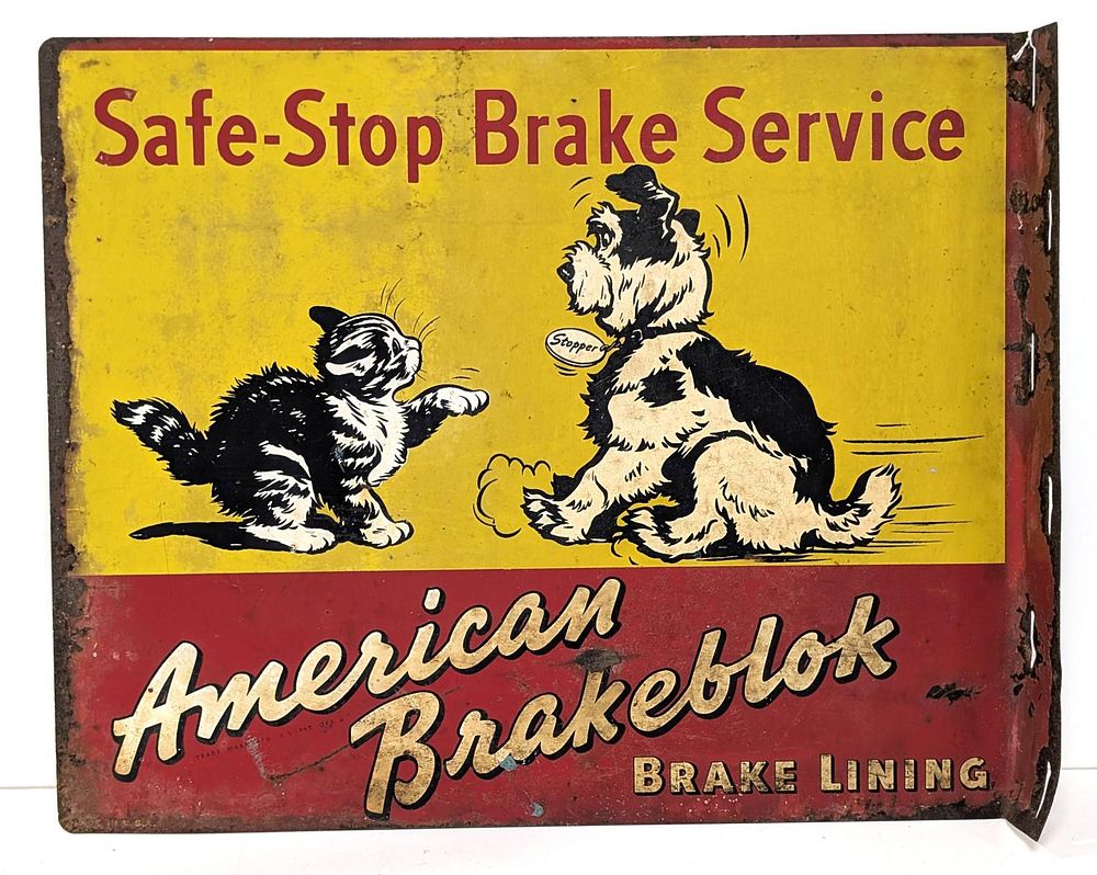 Lot 1013: American Brakeblok, Brake Service flanged sign