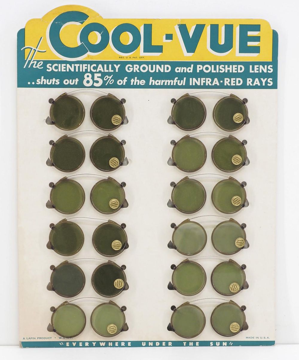 Lot 1023: Cool-Vue sunglasses stand-up display, WOW!