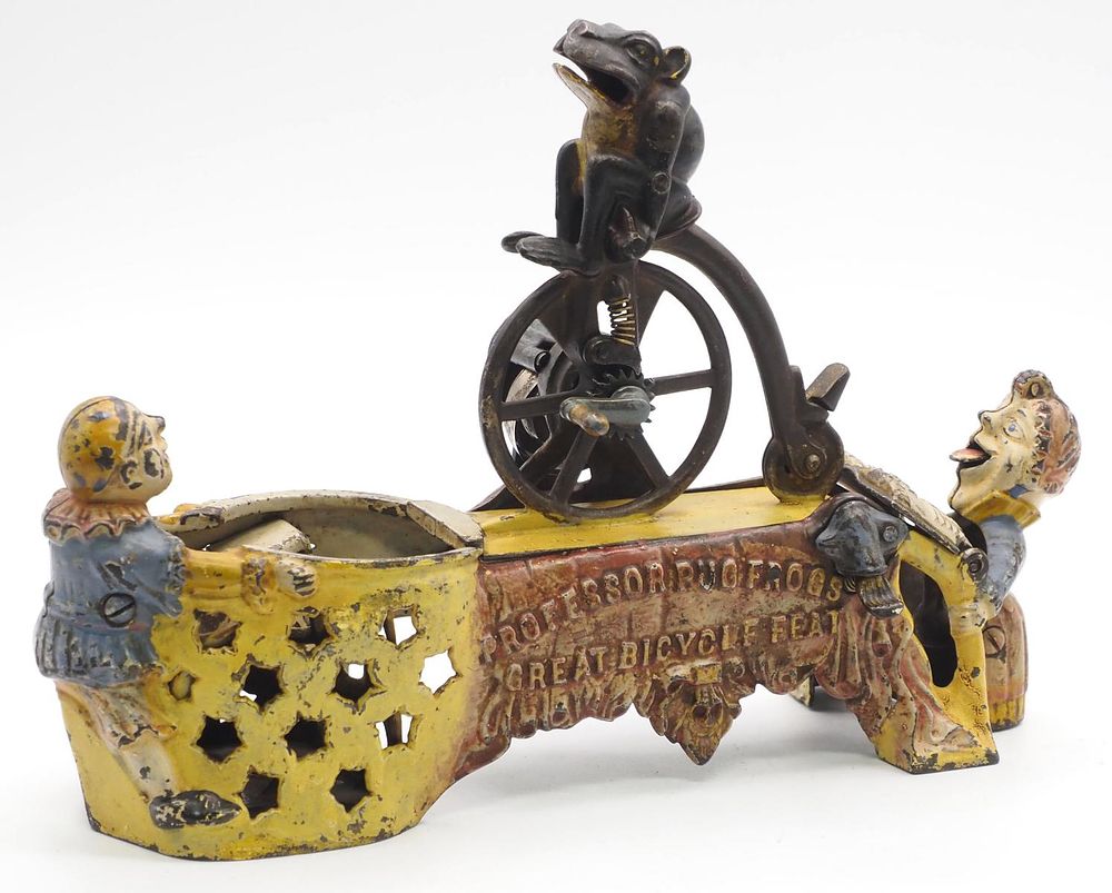 Lot 1037: "Professor Pug Frog's" mechanical bank