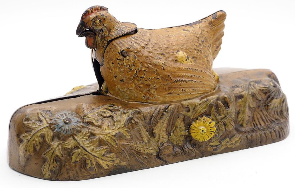 Lot 1038: "Hen and Chick" mechanical bank