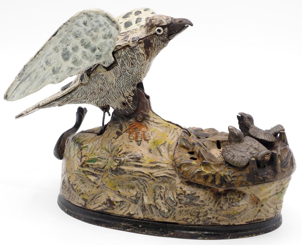Lot 1055: "Eagle and Eaglets" mechanical bank